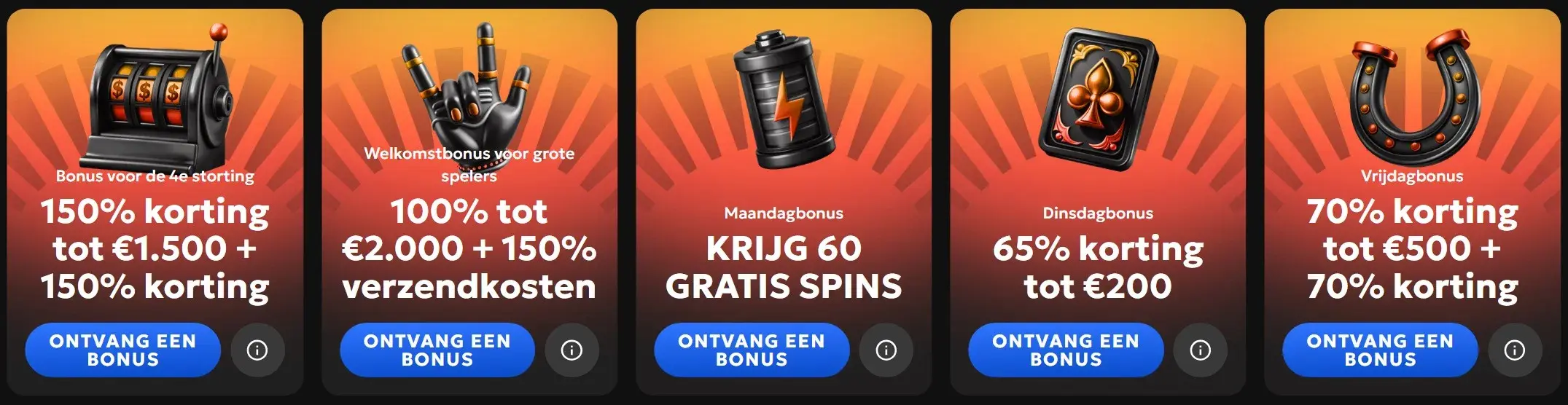 Bonussen bij GxBet